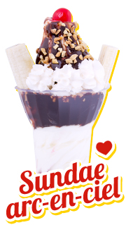 Sundae arc-en-ciel